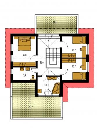 Mirror image | Floor plan of second floor - PREMIER 201